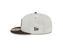 Load image into Gallery viewer, (Youth) San Diego Padres New Era MLB 59FIFTY 5950 Kid Fitted Cap Hat Cream Crown Brown Visor Brown Logo
