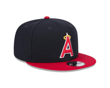 Load image into Gallery viewer, Los Angeles Anaheim Angels New Era MLB 9FIFTY 950 Snapback Cap Hat Navy Blue Crown Red Visor Team Color Logo