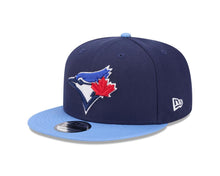 Load image into Gallery viewer, Toronto Blue Jays New Era MLB 9FIFTY 950 Snapback Cap Hat Navy Blue Crown Sky Blue Visor Team Color Logo