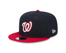 Load image into Gallery viewer, Washington Nationals New Era MLB 9FIFTY 950 Snapback Cap Hat Navy Blue Crown Red Visor Team Color Logo