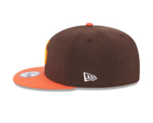 Load image into Gallery viewer, San Diego Padres New Era MLB 9FIFTY 950 Snapback Cap Hat Brown Crown Orange Visor Yellow/Orange Cooperstown Logo