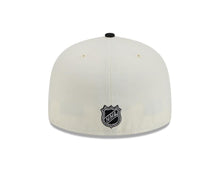 Load image into Gallery viewer, Los Angeles Kings New Era NHL 59FIFTY 5950 Fitted Cap Hat Cream Crown Black Visor Team Color Logo
