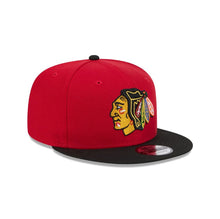 Load image into Gallery viewer, Chicago Blackhawks New Era NHL 9FIFTY 950 Snapback Cap Hat Red Crown Black Visor Team Color Logo