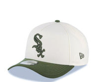 Load image into Gallery viewer, Chicago White Sox New Era MLB 9FORTY 940 Adjustable A-Frame Cap Hat Cream Crown Olive Visor Olive Green Logo 2005 World Series Champions Side Patch