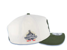 Load image into Gallery viewer, Chicago White Sox New Era MLB 9FORTY 940 Adjustable A-Frame Cap Hat Cream Crown Olive Visor Olive Green Logo 2005 World Series Champions Side Patch