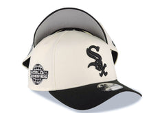 Load image into Gallery viewer, Chicago White Sox New Era MLB 9FORTY 940 Adjustable A-Frame Cap Hat Cream Crown Black Visor Black Logo 2005 World Series Side Patch