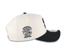 Load image into Gallery viewer, San Diego Padres New Era MLB 9FORTY 940 Adjustable A-Frame Cap Hat Cream Crown Black Visor Black Logo 25th Anniversary Side Patch Gray UV