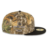 Load image into Gallery viewer, Los Angeles Dodgers New Era MLB 59FIFTY 5950 Fitted Cap Hat Real Tree Edge Camo Crown Black Visor White/Black Logo 2024 World Series Champions Side Patch