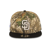 Load image into Gallery viewer, San Diego Padres New Era MLB 9FIFTY 950 Snapback Cap Hat Real Tree Edge Camo Crown Black Visor White/Black Logo 1998 World Series Side Patch