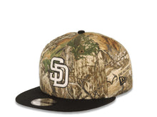Load image into Gallery viewer, San Diego Padres New Era MLB 9FIFTY 950 Snapback Cap Hat Real Tree Edge Camo Crown Black Visor White/Black Logo 1998 World Series Side Patch