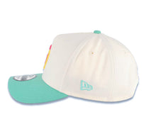 Load image into Gallery viewer, San Diego Padres New Era MLB 9FORTY 940 Adjustable A-Frame Cap Hat Cream Crown Light Teal Visor Magenta/Yellow Logo 1992 All-Star Game Side Patch
