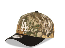 Load image into Gallery viewer, Los Angeles Dodgers New Era MLB 9FORTY 940 Adjustable A-Frame Cap Hat Real Tree Edge Camo Crown Black Visor White Logo 2024 World Series Champions Side Patch
