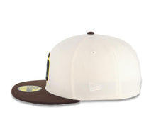 Load image into Gallery viewer, San Diego Padres New Era MLB 59FIFTY 5950 Fitted Cap Hat Cream Crown Brown Visor Yellow/Black Logo Yuki Matsui 1 Side Patch