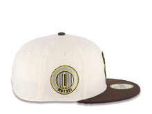 Load image into Gallery viewer, San Diego Padres New Era MLB 59FIFTY 5950 Fitted Cap Hat Cream Crown Brown Visor Yellow/Black Logo Yuki Matsui 1 Side Patch