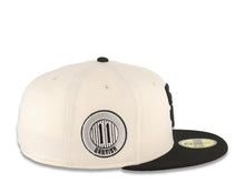 Load image into Gallery viewer, San Diego Padres New Era MLB 59FIFTY 5950 Fitted Cap Hat Cream Crown Black Visor Black Logo Yu Darvish #11 Side Patch Gray UV