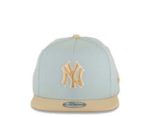 Load image into Gallery viewer, (Youth) New York Yankees New Era MLB 9FIFTY 950 Kid A-Frame Snapback Cap Hat Aqua Crown Khaki Visor Khaki/White Logo Gray UV