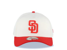 Load image into Gallery viewer, San Diego Padres New Era MLB 9FORTY 940 Adjustable A-Frame Cap Hat Cream Crown Red Visor Red Logo Gray UV