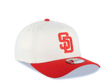 Load image into Gallery viewer, San Diego Padres New Era MLB 9FORTY 940 Adjustable A-Frame Cap Hat Cream Crown Red Visor Red Logo Gray UV
