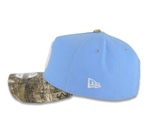 Load image into Gallery viewer, San Diego Padres New Era MLB 9FORTY 940 Adjustable A-Frame Cap Hat Sky Blue Crown Real Tree Edge Camo Visor White Logo Gray UV