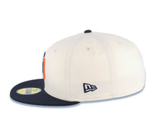 Load image into Gallery viewer, San Diego Padres New Era MLB 59FIFTY 5950 Fitted Cap Hat Cream Crown Navy Blue Visor Navy Blue/Orange/White Logo Gray UV