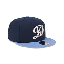 Load image into Gallery viewer, Los Angeles Dodgers New Era MLB 9FIFTY 950 Snapback Cap Hat Navy Blue Crown Dark Sky Blue Visor Team Color Logo (2024 City Connect)
