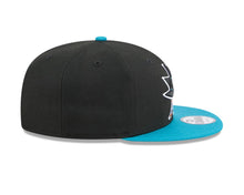 Load image into Gallery viewer, San Jose Sharks New Era NHL 9FIFTY 950 Snapback Cap Hat Black Crown Teal Visor Team Color Logo
