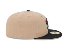 Load image into Gallery viewer, Arizona Diamondbacks New Era MLB 59FIFTY 5950 Fitted Cap Hat Khaki Crown Black Visor Red/Teal Snake Logo
