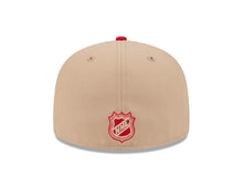 Load image into Gallery viewer, Chicago Blackhawks New Era NHL 59FIFTY 5950 Fitted Cap Hat Khaki Crown Red Visor Team Color Logo