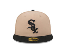Load image into Gallery viewer, Chicago White Sox New Era MLB 59FIFTY 5950 Fitted Cap Hat Khaki Crown Black Visor Black Logo