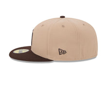 Load image into Gallery viewer, San Diego Padres New Era MLB 59FIFTY 5950 Fitted Cap Hat Khaki Crown Brown Visor Brown Logo