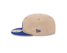 Load image into Gallery viewer, (Youth) Los Angeles Dodgers New Era MLB 59FIFTY 5950 Kid Fitted Cap Hat Khaki Crown Royal Blue Visor Royal Blue Logo