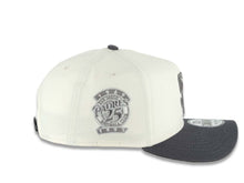 Load image into Gallery viewer, San Diego Padres New Era MLB 9FORTY 940 Adjustable A-Frame Cap Hat Cream Crown Dark Gray Visor Gray Logo 25th Anniversary Side Patch