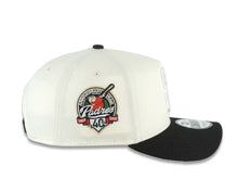 Load image into Gallery viewer, San Diego Padres New Era MLB 9FORTY 940 Adjustable A-Frame Cap Hat Cream Crown Black Visor White Logo With Red Rose 40th Anniversary Side Patch Gray UV