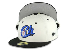 Load image into Gallery viewer, Charros de Jalisco New Era LMP 59FIFTY 5950 Fitted Cap Hat Cream Crown Black Visor Team Color Logo Gray UV