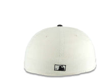 Load image into Gallery viewer, (Corduroy Crown) San Diego Padres New Era MLB 59FIFTY 5950 Fitted Cap Hat Cream Crown Black Visor Black Logo 40th Anniversary Side Patch Gray UV