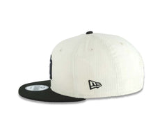 Load image into Gallery viewer, (Corduroy Crown) San Diego Padres New Era MLB 9FIFTY 950 Snapback Cap Hat Cream Crown Black Visor Black Logo 40th Anniversary Side Patch Gray UV