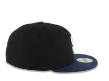 Load image into Gallery viewer, San Diego Padres New Era MLB 59FIFTY 5950 Fitted Cap Hat Black Crown Navy Blue Visor White Logo Gray UV
