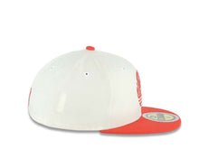 Load image into Gallery viewer, (Youth) San Diego FC New Era MLS 59FIFTY 5950 Kid Fitted Cap Hat Cream Crown Red Visor Red Logo Gray UV