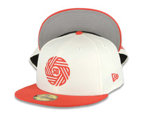 Load image into Gallery viewer, San Diego FC New Era MLS 59FIFTY 5950 Fitted Cap Hat Cream Crown Red Visor Red Logo Gray UV