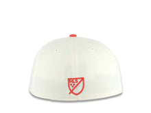 Load image into Gallery viewer, San Diego FC New Era MLS 59FIFTY 5950 Fitted Cap Hat Cream Crown Red Visor Red Logo Gray UV