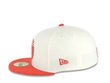 Load image into Gallery viewer, San Diego FC New Era MLS 59FIFTY 5950 Fitted Cap Hat Cream Crown Red Visor Red Logo Gray UV