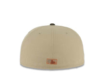 Load image into Gallery viewer, (Corduroy Visor) San Diego Padres New Era MLB 59FIFTY 5950 Fitted Cap Hat Khaki Crown Brown Visor Metallic Bronze Logo 40th Anniversary Side Patch