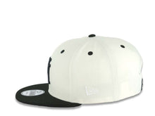 Load image into Gallery viewer, Los Angeles Dodgers New Era MLB 9FIFTY 950 Snapback Cap Hat Cream Crown Black Visor Black Upside Down Logo 60th Anniversary Side Patch