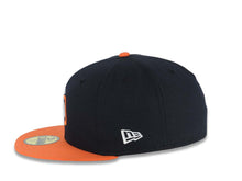 Load image into Gallery viewer, San Diego Padres New Era MLB 59FIFTY 5950 Fitted Cap Hat Navy Blue Crown Orange Visor White/Orange Logo Batterman Batty Side Patch Gray UV