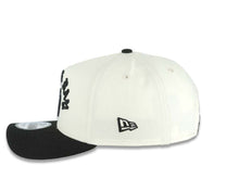 Load image into Gallery viewer, San Diego Padres New Era MLB 9FORTY 940 Adjustable A-Frame Cap Hat Cream Crown Black Visor Black Script/Text Logo South Bay Pier Side Patch Gray UV