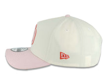 Load image into Gallery viewer, San Diego Padres New Era MLB 9FORTY 940 Adjustable A-Frame Cap Hat Cream Crown Pink Visor Pink /Red Logo 1998 World Series Side Patch