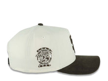 Load image into Gallery viewer, (Corduroy Visor) San Diego Padres New Era 9FORTY 940 Adjustable A-Frame Cap Hat Cream Crown Brown Visor Brown Logo 25th Anniversary Side Patch