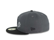 Load image into Gallery viewer, San Diego Padres New Era MLB 59FIFTY 5950 Fitted Cap Hat Dark Gray Crown Black Visor Black Logo With Rose 40th Anniversary Side Patch