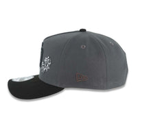Load image into Gallery viewer, San Diego Padres New Era MLB 9FORTY 940 Adjustable A-Frame Cap Hat Dark Gray Crown Black Visor Black Logo With White Rose 40th Anniversary Side Patch