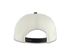 Load image into Gallery viewer, San Diego Padres New Era MLB 9FIFTY 950 A-Frame Snapback Cap Hat Cream Crown Black Visor Black Logo 25th Anniversary Side Patch
